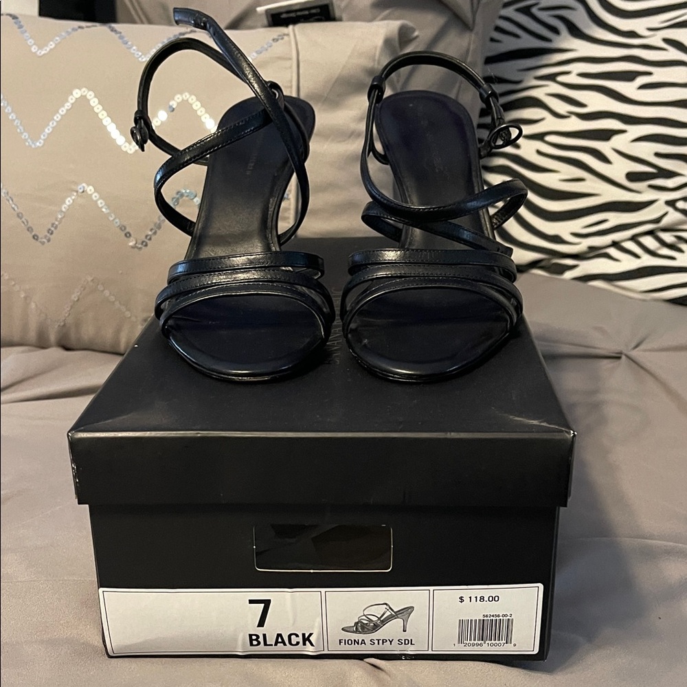 Banana Republic Black Strappy Heels